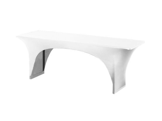 Biertischhusse stretch 70er Tisch weiß