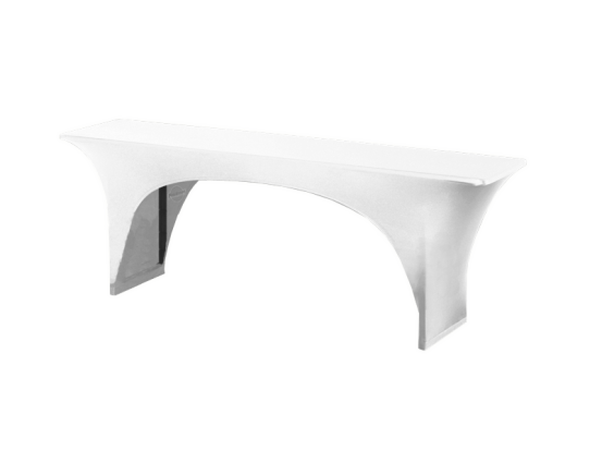 Biertischhusse stretch 50er Tisch weiß 
