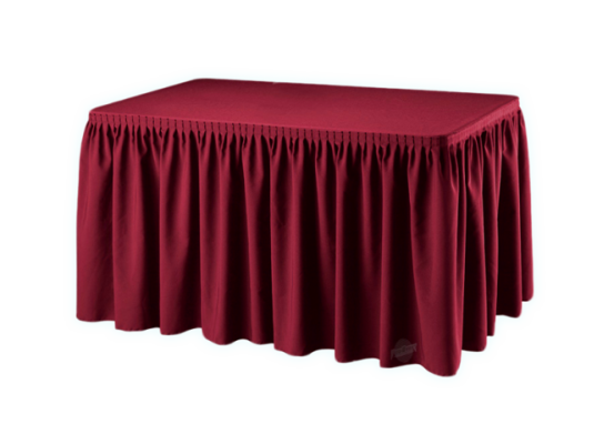 Buffettisch Skirting bordeaux-rot