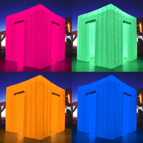 Aufblasbarer Raum Fotobox Zelt mit LED Beleuchtung 