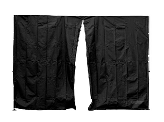 Seitenwand 3 m mit Eingang Schwarz heavy