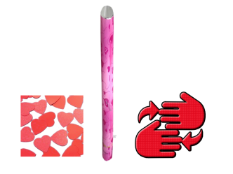 Konfetti Shooter Herz 80 cm