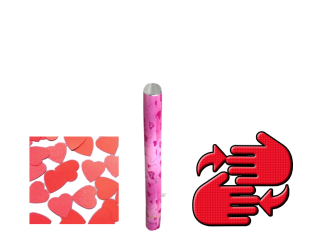 Konfetti Shooter Herz 40 cm