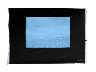 Seitenwand 3 m mit Fenster Schwarz heavy