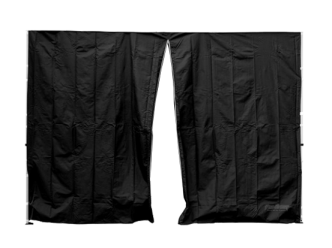 Seitenwand 3 m mit Eingang Schwarz heavy