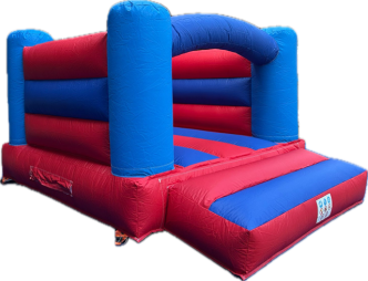 Hüpfburg klein rot/blau