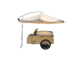Retro Eiswagen mit Sonnenschirm